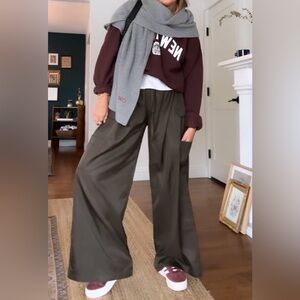 Reformation tie waist Ethan twill cargo pants